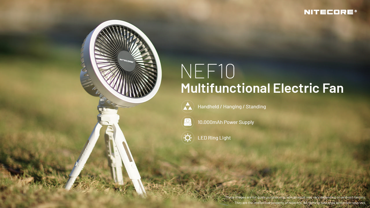 Nitecore NEF10 Portable Fan Built-In 10,000mAh Power Bank (2 Versions)