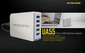 Nitecore UA55 5-Port USB Desktop Adapter