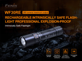 Fenix WF30RE Intrinsically Safe Flashlight (280 Lumens)