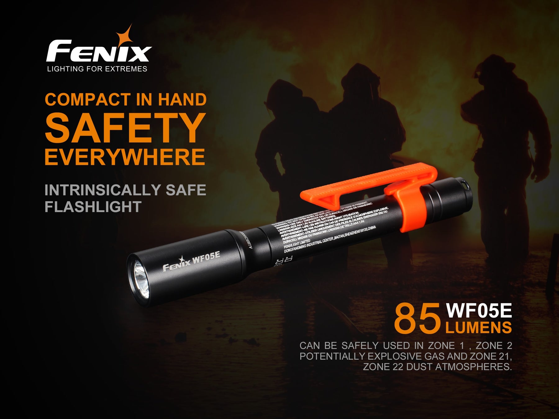 Fenix WF05E Intrinsically Safe Flashlight  (85 Lumens) - Thomas Tools