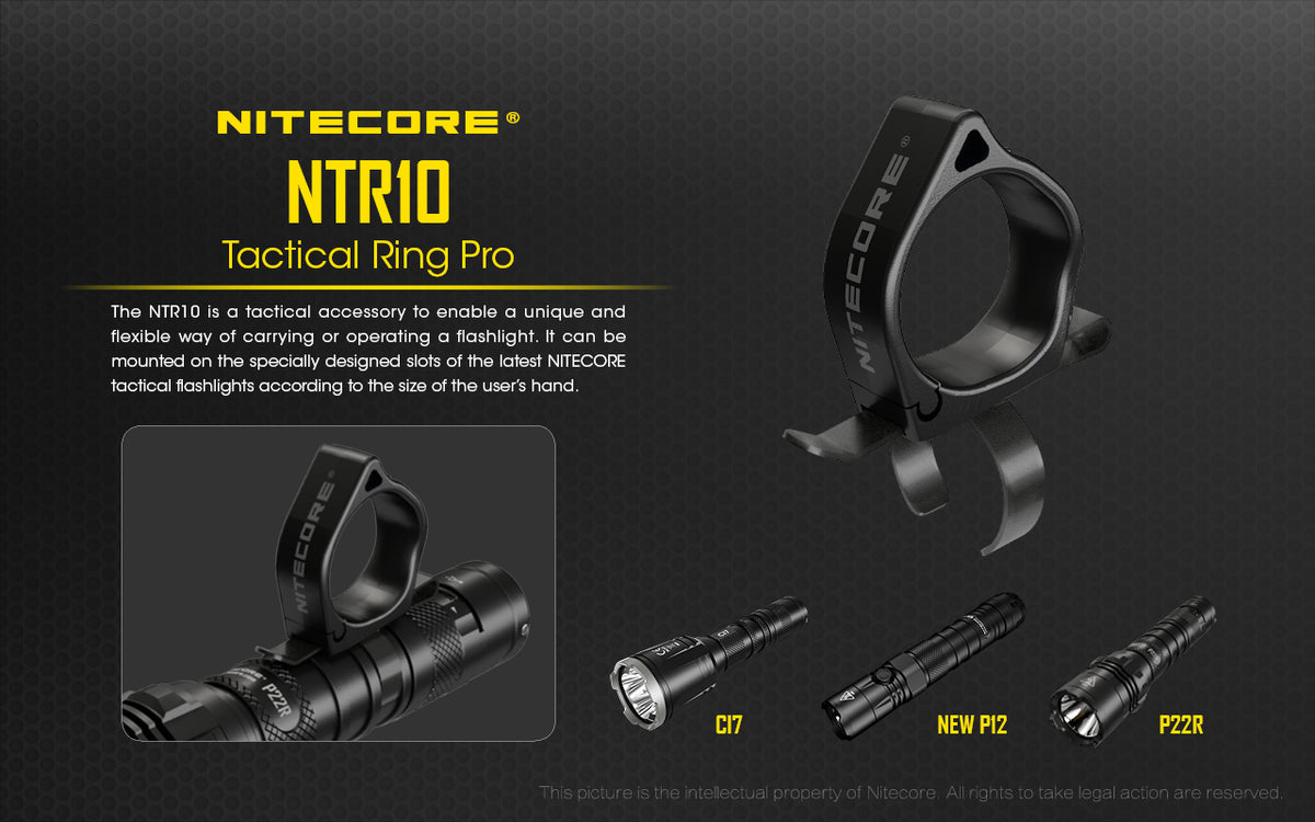 Nitecore Accessory NTR10 Tactical Clip-on Ring Pro