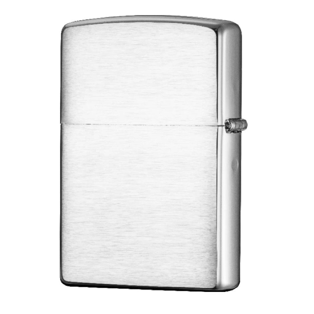 Zippo Logo 200ZL Classic Brushed Chrome with ZIPPO Logo Lighter