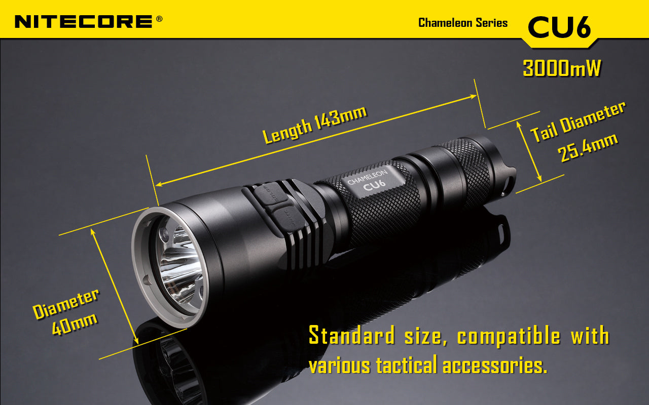 Nitecore Chameleon CU6 LED Flashlight (440 Lumens)