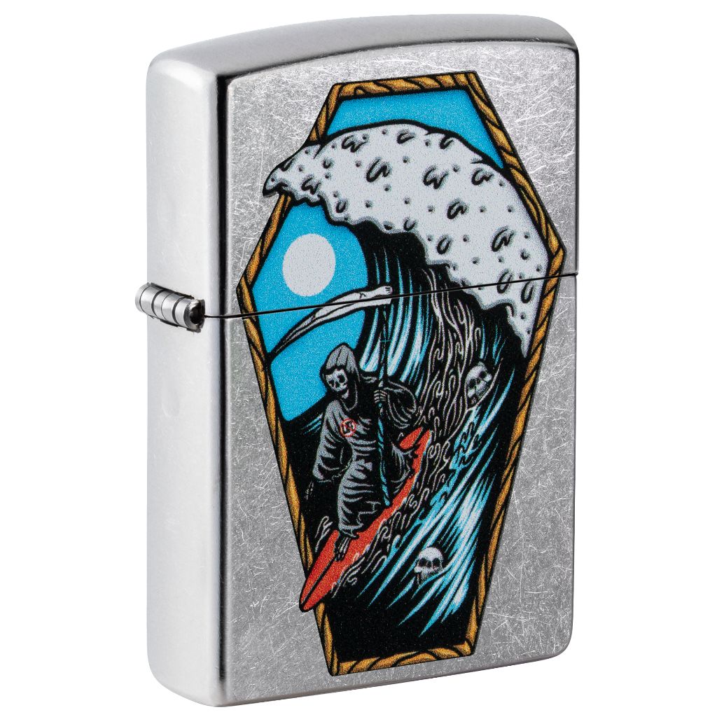 Zippo Skull 49788 Reaper Surfer Design Lighter