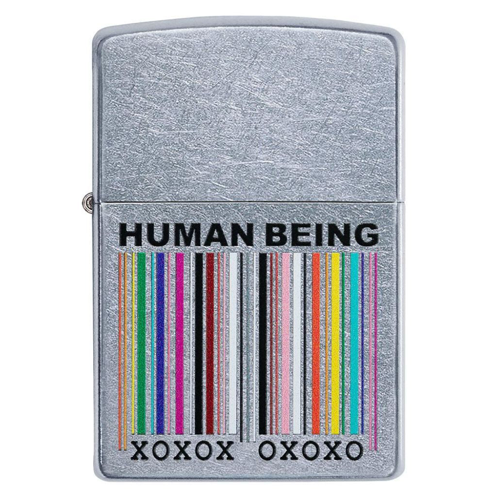 Zippo Chrome Finishes 49578 Human Being Design Lighter