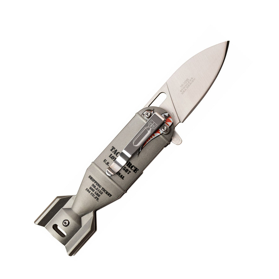 Tac Force 1039 WWII Shark Assisted EDC Folding Knife (Gray)