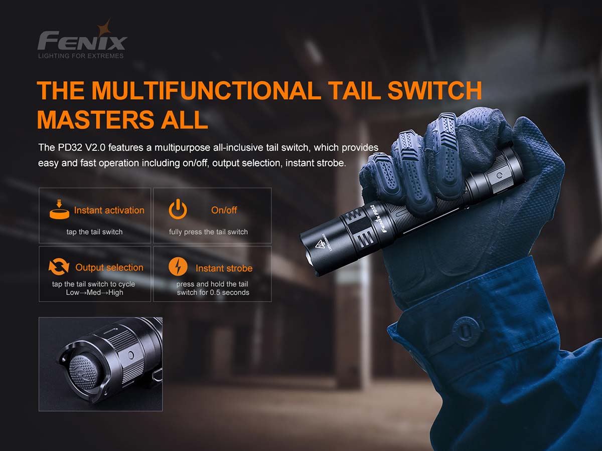 Fenix PD32 V2.0 LED Flashlight  (1200 Lumens)