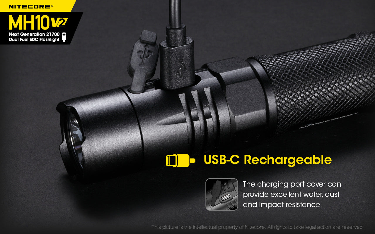 Nitecore MH10 V2 Rechargeable LED Flashlight (1200 Lumens)