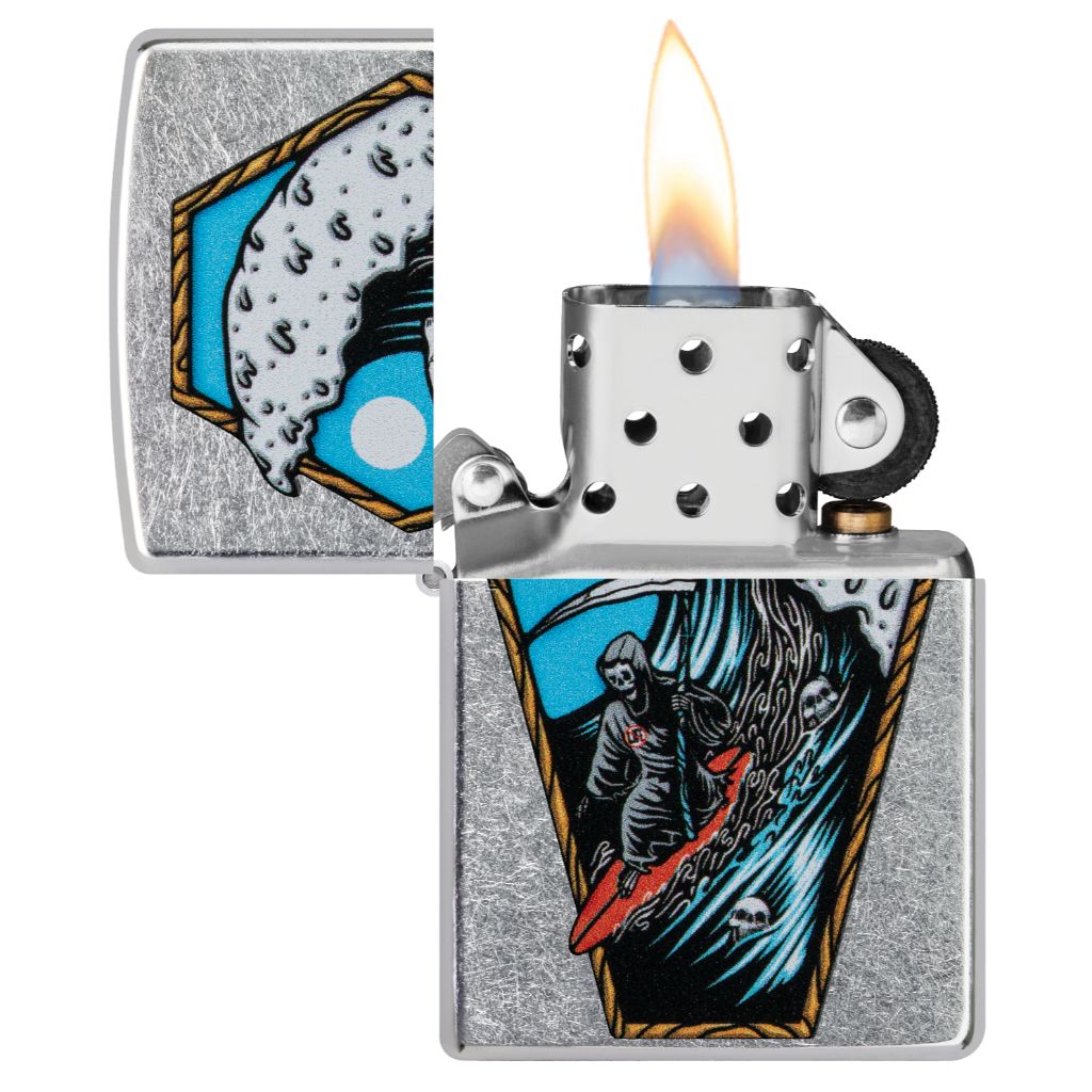 Zippo Skull 49788 Reaper Surfer Design Lighter