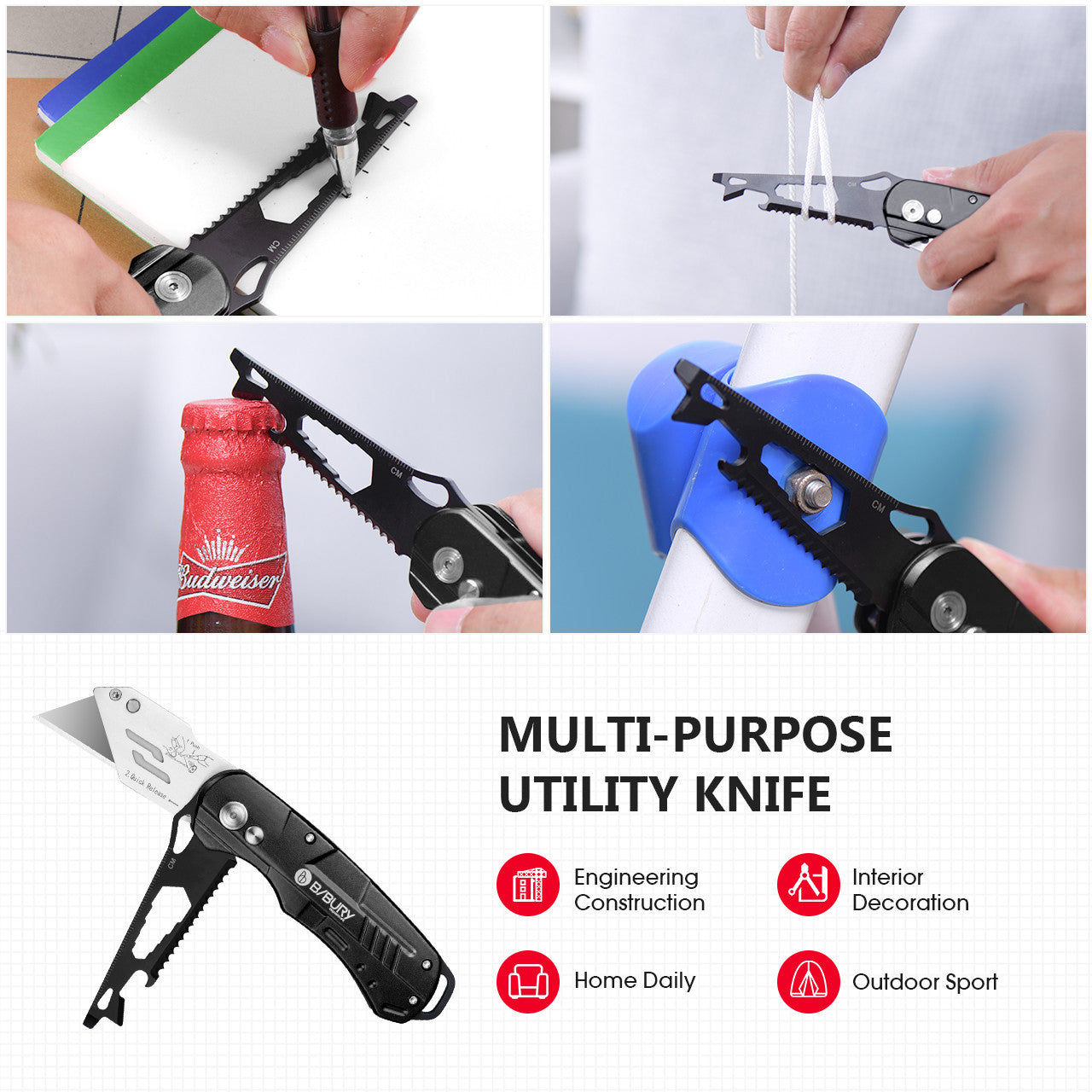 Bibury EDC Utility Knife (7-in-1) (2 Versions)
