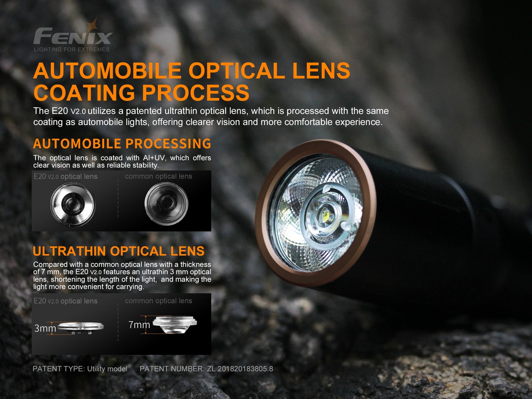 Fenix E20 V2.0 Flashlight (350 Lumens)