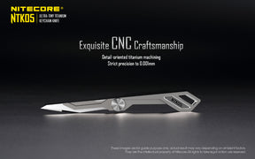 Nitecore NTK05 Ultra Tiny Titanium Keychain Knife - Thomas Tools