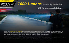 Nitecore P20UV V2 Flashlight (1000 Lumens)