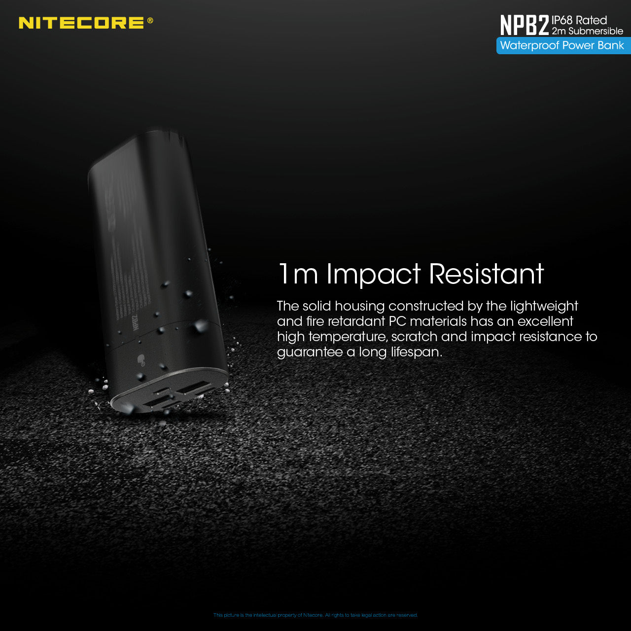 Nitecore NPB2 Waterproof 10000mAh Power Bank