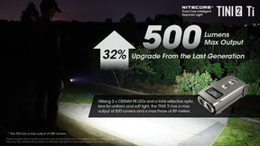 Nitecore TINI 2 Ti Keychain Rechargeable Flashlight (500 Lumens)