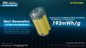 Nitecore NPB4 Waterproof 20000mAh Power Bank