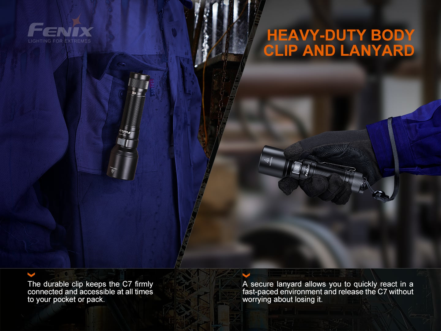 Fenix C7 Rechargeable Work Flashlight (3000 Lumens)