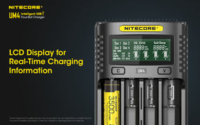 Nitecore UM4 Intelligent USB Four-Slot Battery Charger - Thomas Tools