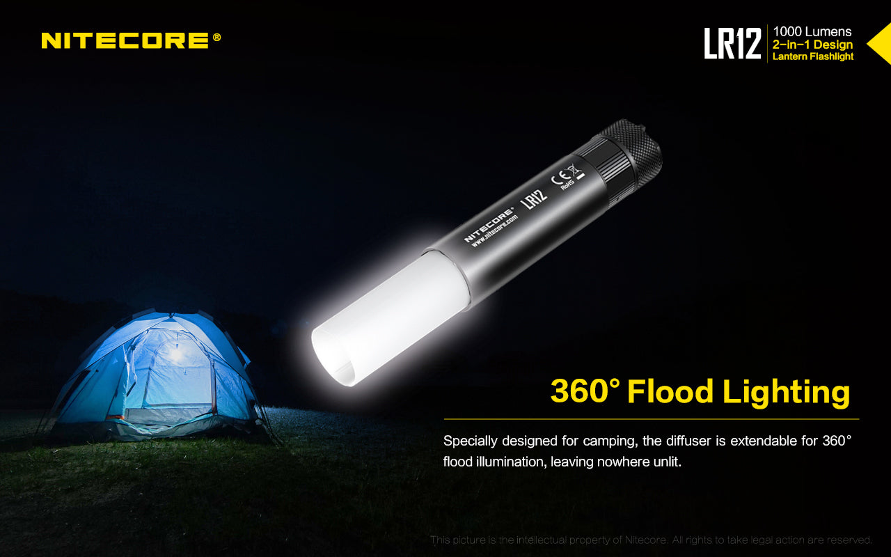 Nitecore LR12 2in1 Lantern Flashlight (1000 Lumens) - Thomas Tools