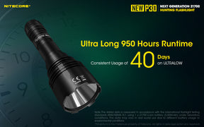 Nitecore New P30 Rechargeable Flashlight (1000 Lumens) - Thomas Tools