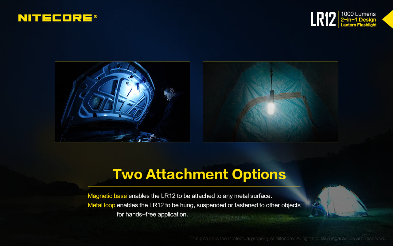 Nitecore LR12 2in1 Lantern Flashlight (1000 Lumens) - Thomas Tools