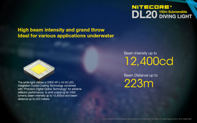 Nitecore DL20 Diving Flashlight (1000 Lumens) - Thomas Tools