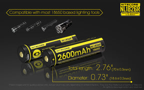 Nitecore Battery 18650 NL1826R - Thomas Tools
