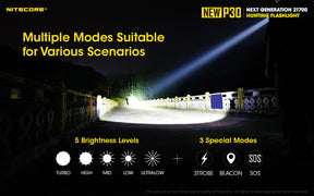 Nitecore New P30 Rechargeable Flashlight (1000 Lumens) - Thomas Tools