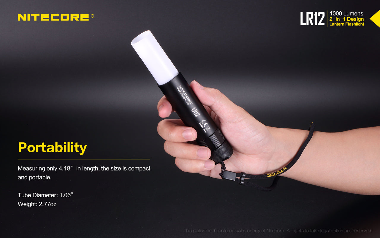 Nitecore LR12 2in1 Lantern Flashlight (1000 Lumens) - Thomas Tools