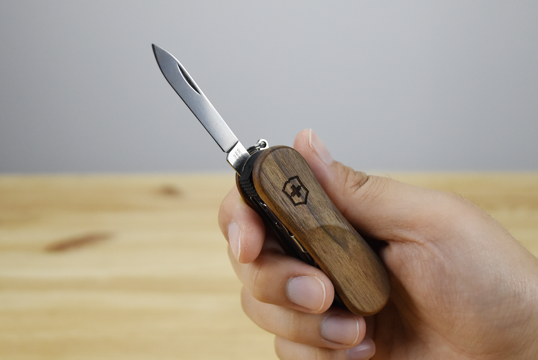 Victorinox Nail Clip Wood 580 Multitool Pocket Knife 0.6461.63