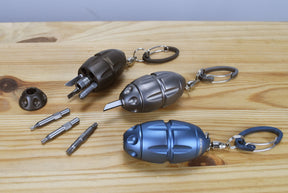 LionSteel Accessory Eggie Keychain (Blue Titanium)