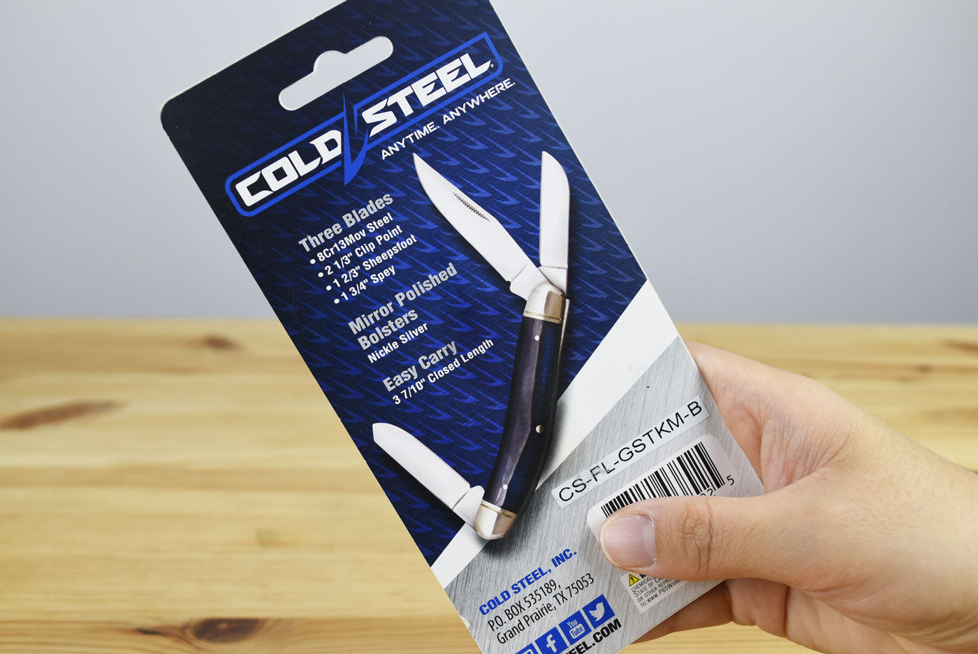 Cold Steel Gentleman's Stockman Blue Bone Folding Blade