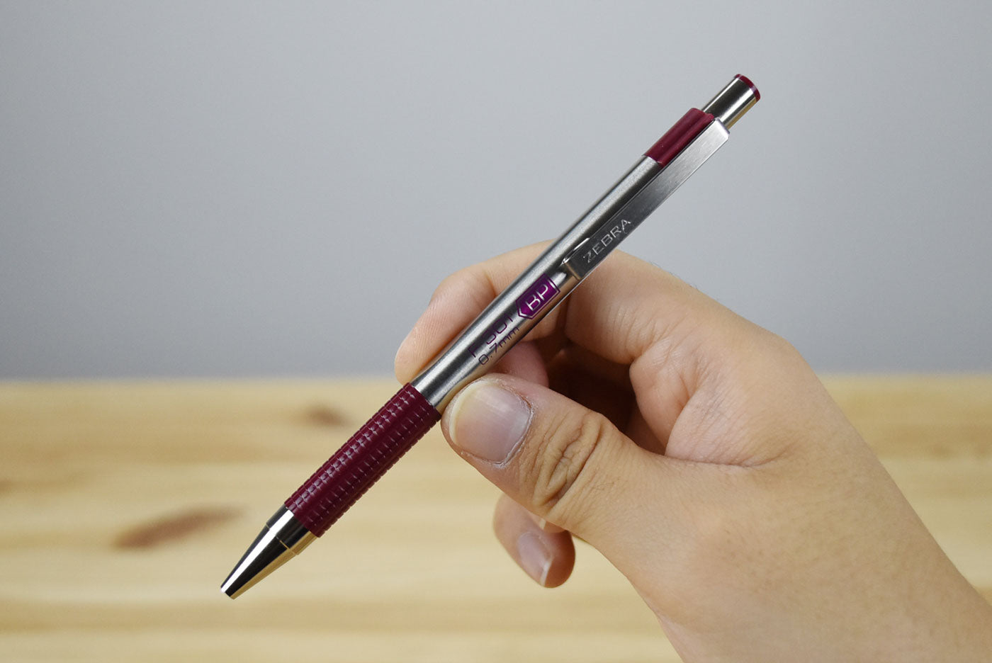 Zebra F-301 Stainless Barrel EDC Pen (Maroon)