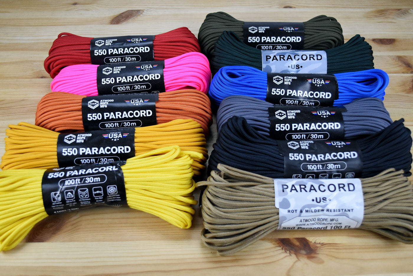 Atwood 550lbs Paracord 7 cores 100ft (Blue)
