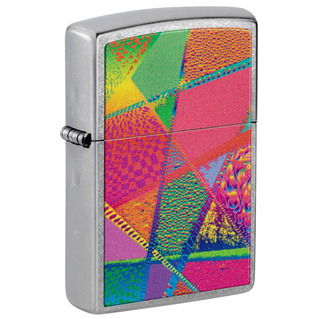 Zippo Chrome 48498 Retro Pattern Design Lighter