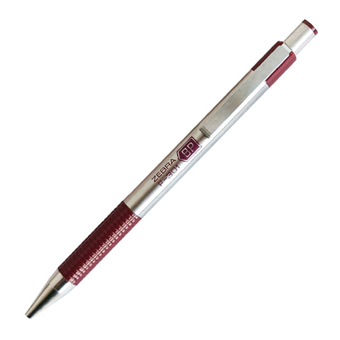 Zebra F-301 Stainless Barrel EDC Pen (Maroon)