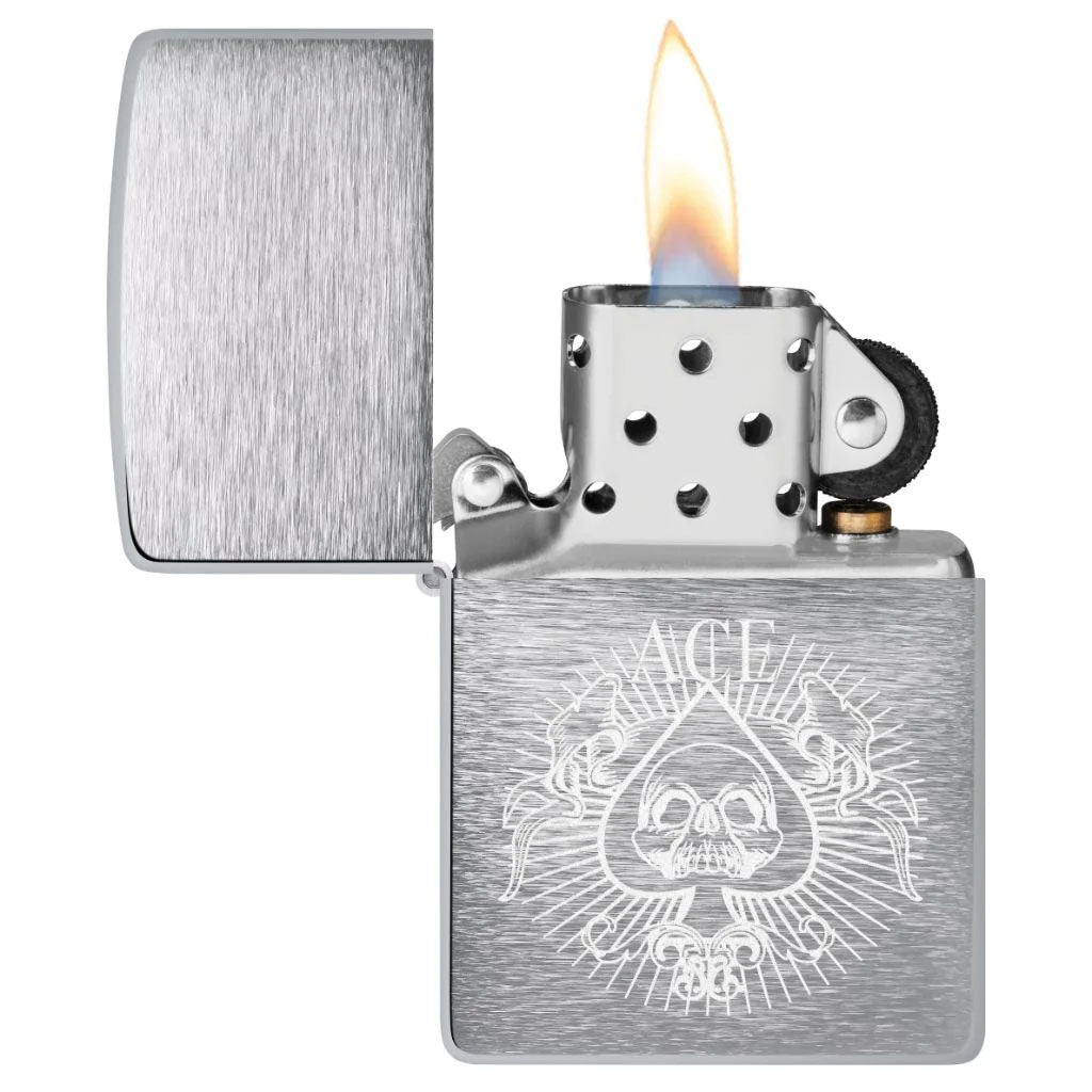 Zippo Ace 48500 Spade Skull Design Lighter