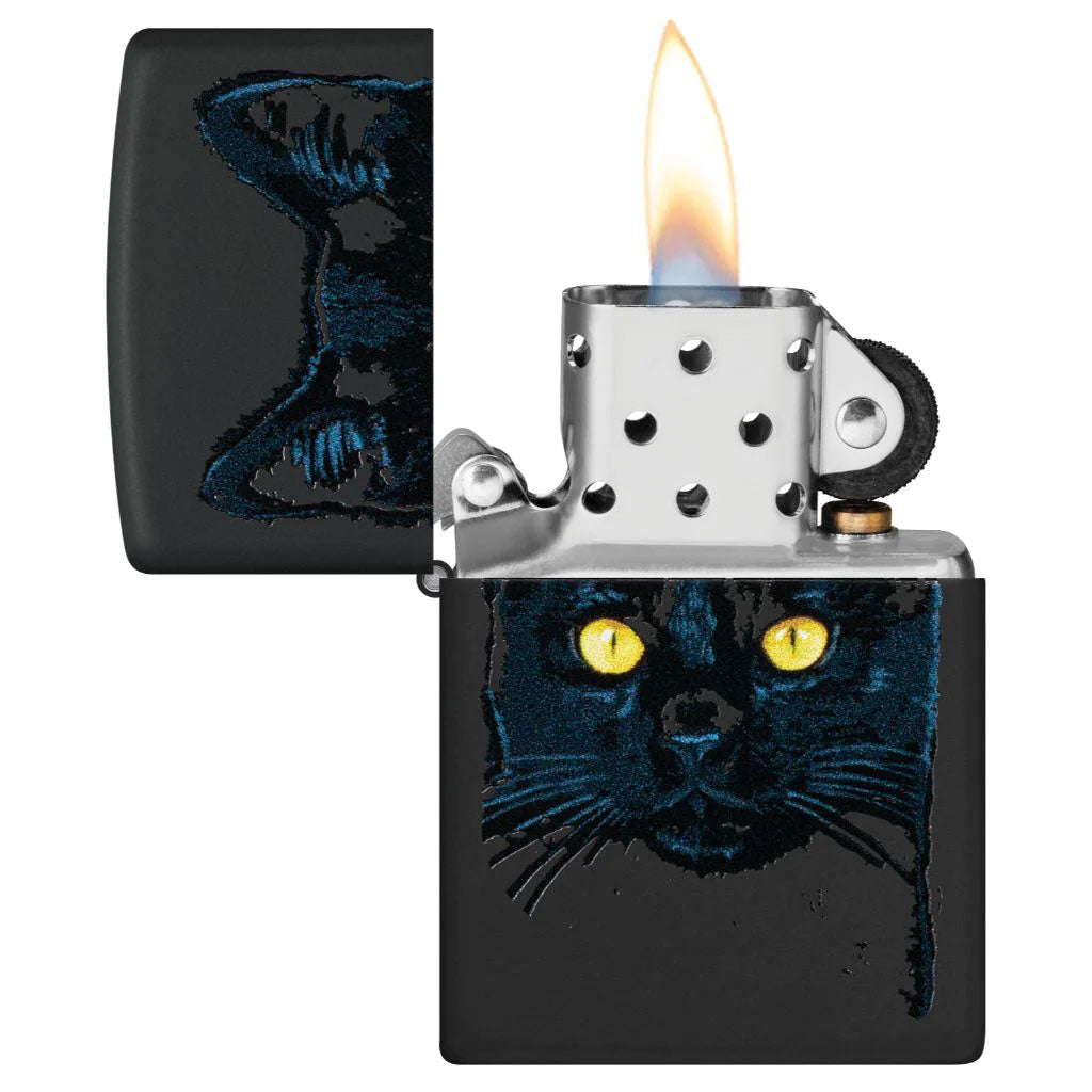 Zippo Animal 48491 Black Cat Design Lighter