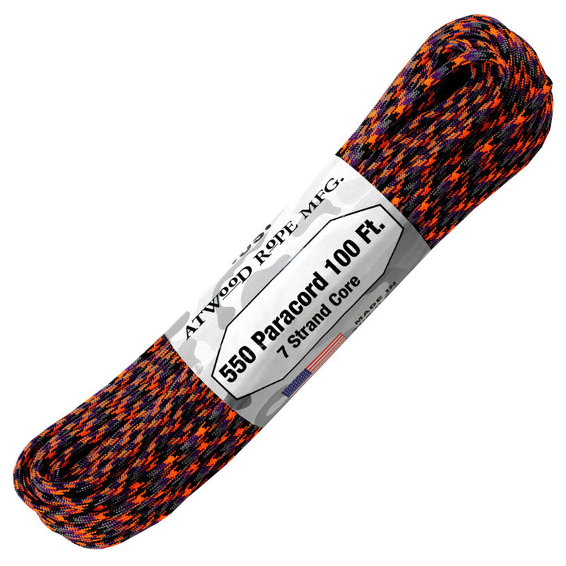 Atwood 550lbs Paracord 7 cores 100ft (Caustic)