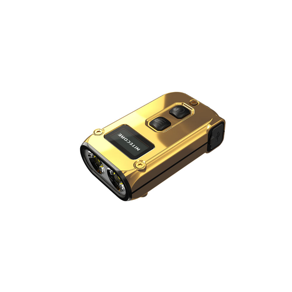 Nitecore TINI 2 SS Limited Edition Gold Keychain Rechargeable Flashlight (500 Lumens)