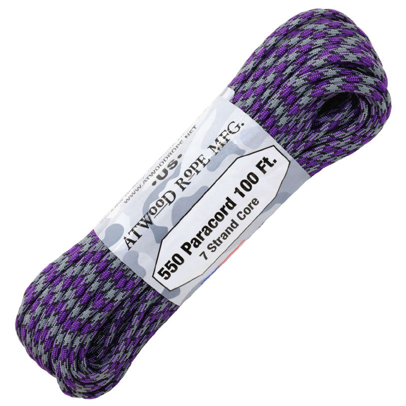 Atwood 550lbs Paracord 7 cores 100ft (Mystique)