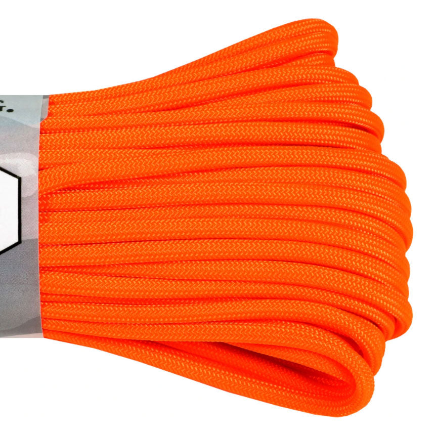 Atwood 550lbs Paracord 7 cores 100ft (Neon Orange)