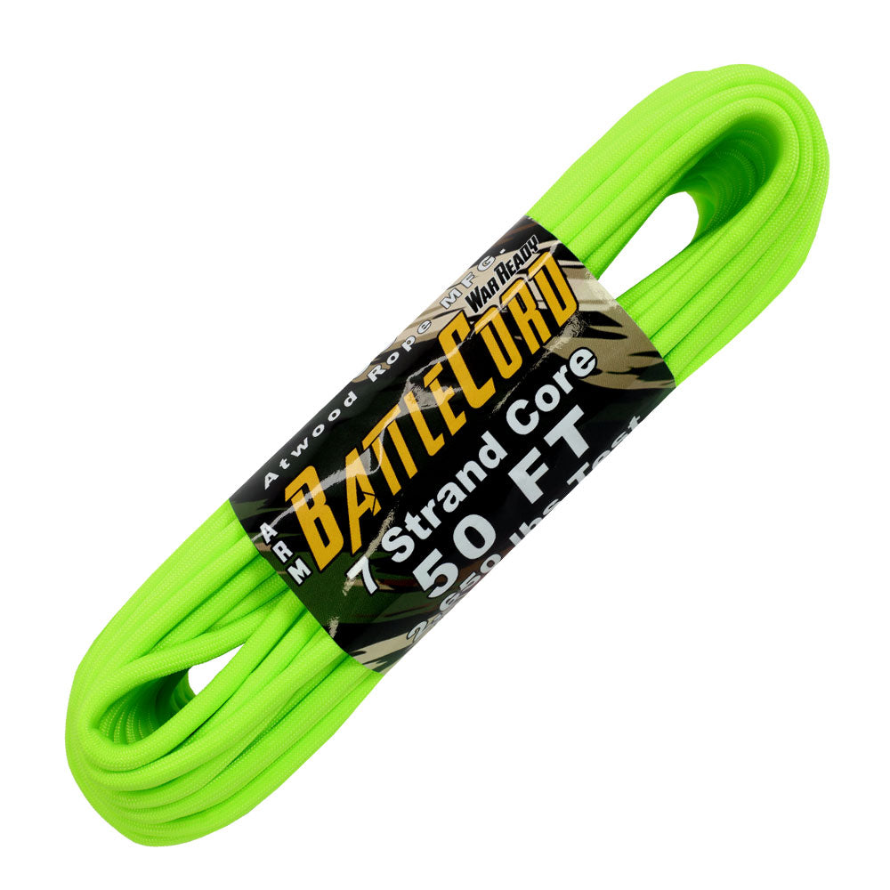 Atwood 2650lbs BattleCord 7 cores 50ft (Neon Green)