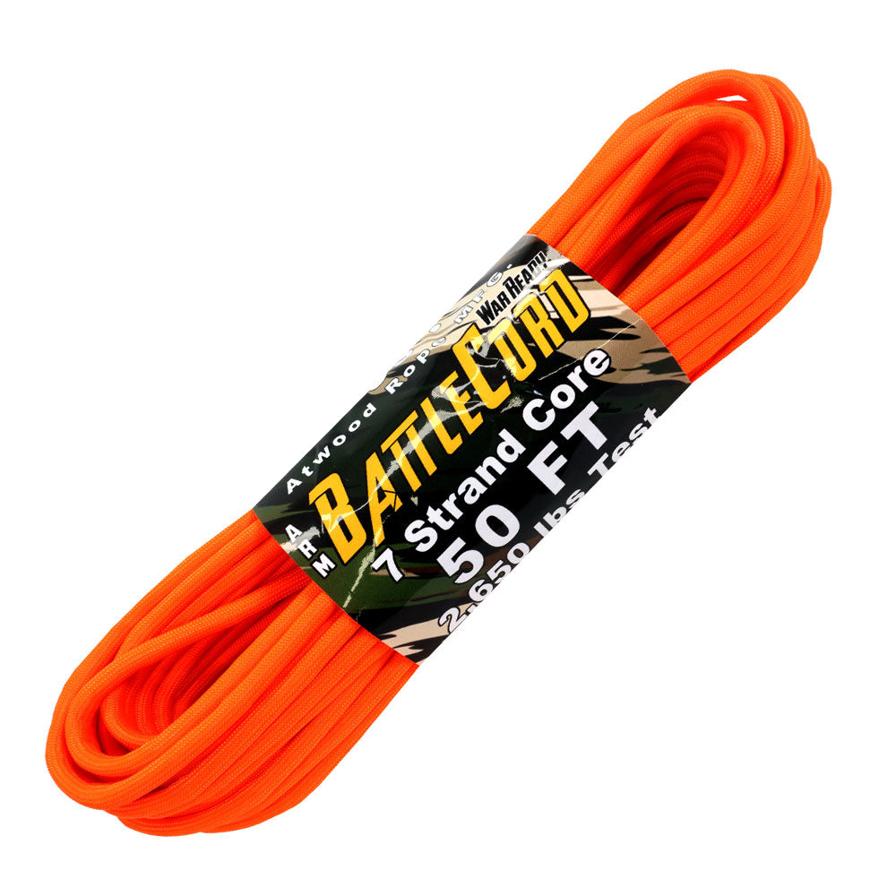 Atwood 2650lbs BattleCord 7 cores 50ft (Neon Orange)