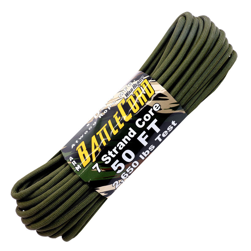 Atwood 2650lbs BattleCord 7 cores 50ft (Olive Drab)