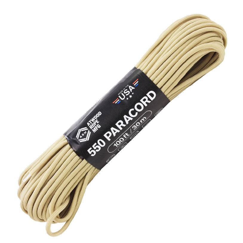 Atwood 550lbs Paracord 7 cores 100ft (Sand)