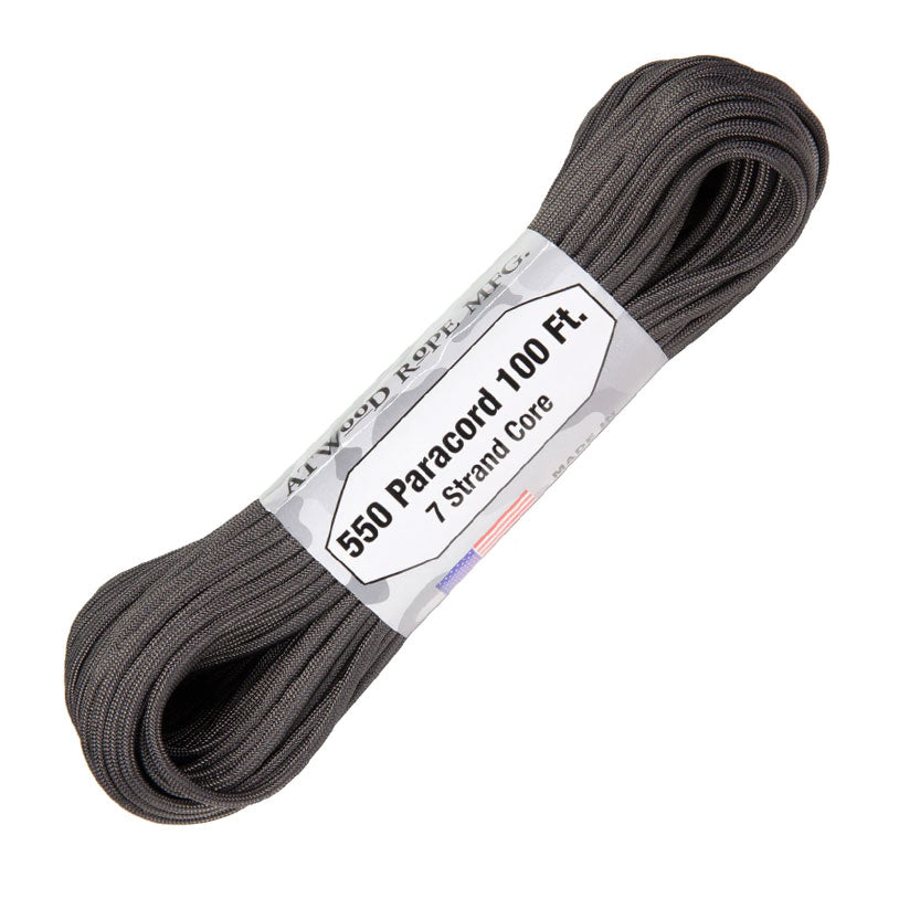 Atwood 550lbs Paracord 7 cores 100ft (Stealth Grey)