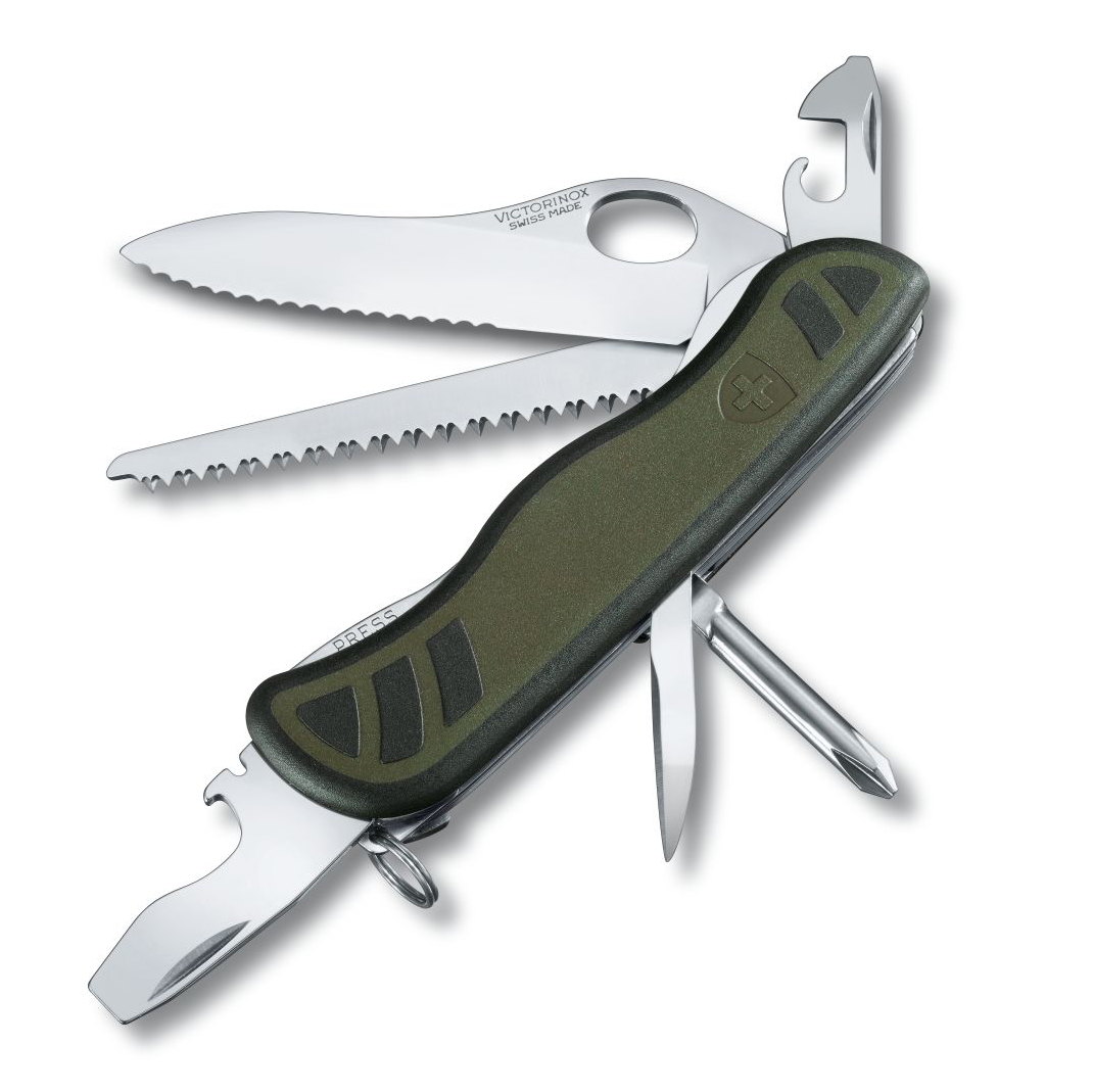 Victorinox Swiss Soldier's Knife 08 Multitool (Green/Black) - Thomas Tools