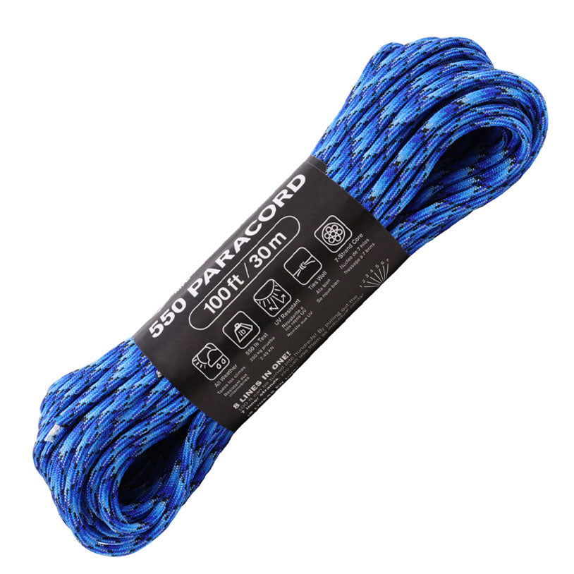 Atwood 550lbs Paracord 7 cores 100ft (Surf)