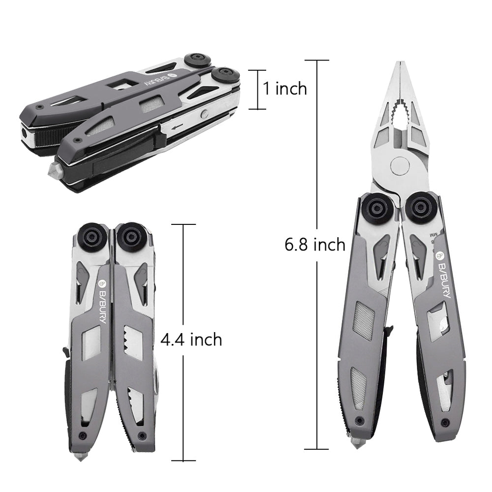 Bibury Plier Multitool (18-in-1) Titanium Finish